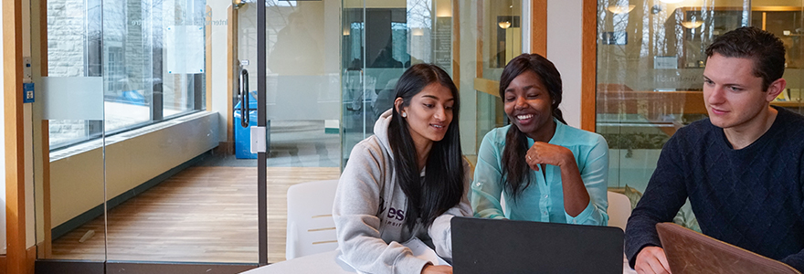 Students on computers